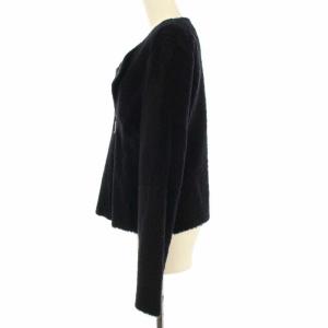 ANAYI ムートンボアライダースジャケット 38 ブラック