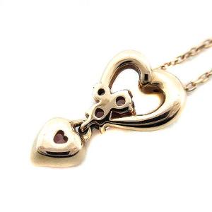 4℃ ハートネックレス ピンクゴールド