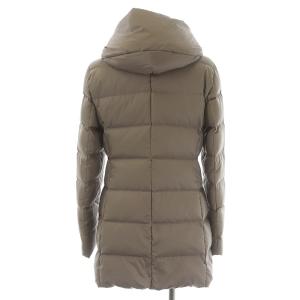 23区 19AW ダウンコート ロング丈 裾ドロスト フード 36 S グレージュ