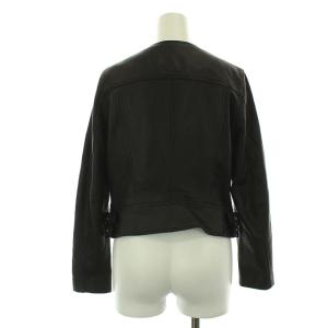 GRACE CONTINENTAL ノーカラーライダースジャケット M ブラック