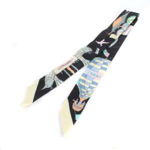 22SS ツイリー 大空の狂気 Les Folies Du Ciel スカーフ シルク 黒