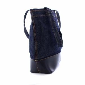 A.P.C. インディゴ AXELLE デニムトートバッグ 切替 ロゴ ネイビー