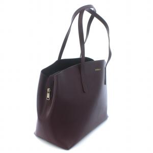 FURLA トートバッグ レザー 赤紫 ボルドー