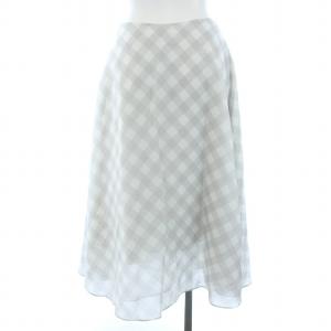 CELFORD 21SS ギンガムフレアスカート ミモレ丈 ロング フレア チェック 36 S グレー