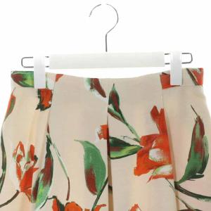 ANAYI 18SS フレアスカート ロング 花柄 38 ベージュ