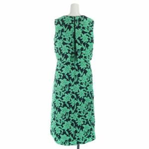 ANAYI 22SS ビッグフラワージャガードセットアップワンピース ノースリーブ 38 グリーン