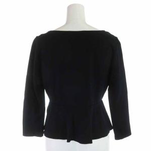 ANAYI 19SS ポンチウエストタイ プルオーバー カットソー 七分袖 38 ブラック