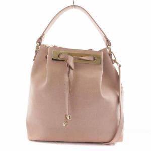 ステイシー ショルダーバッグ ハンドバッグ 2way 巾着 レザー ピンク