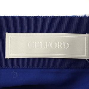 CELFORD 20SS スカート 花柄 ロング フレア 小花 36 S ブルー