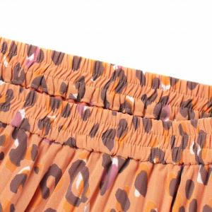 ANAYI 19AW プリーツスカート フレアスカート ミモレ丈 ロング レオパード 36 オレンジ