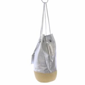 marco masi ハンドバッグ トートバッグ 巾着 ミニ かご レザー シルバー