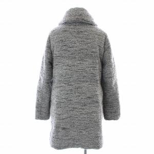 ANAYI ダウンコート ミドル ビッグカラー ウール混 36 S グレー