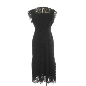 CELFORD 22SS ワンピース レース マーメイド ノースリーブ ロング 36 S ブラック