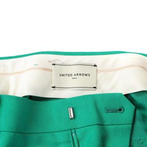 UNITED ARROWS テーパードパンツ スラックス ジップフライ 36 S 緑 グリーン