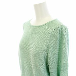 ANAYI 22SS ニット カットソー 7分袖 薄手 36 ミントグリーン
