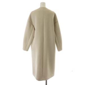Plage 19AW スポンジリバーコート ノーカラーコート ロング丈 アウター 36 S ベージュ 19020922103030