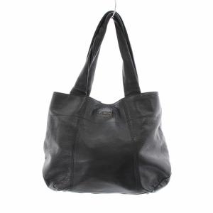 FURLA バッグハンド トートバッグ レザー リボン 黒 ブラック 134947