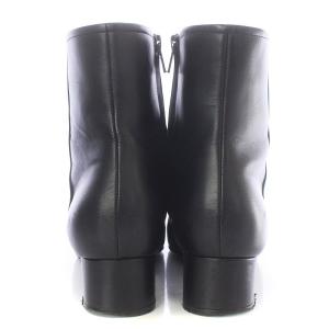 PELLICO ショートブーツ ヒール サイドジップ レザー 38 ブラック