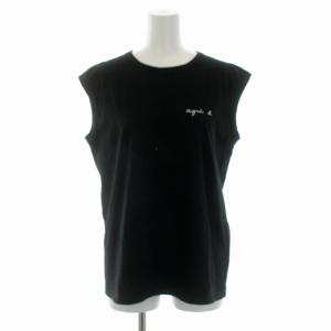 Adam et Rope' 20SS ノースリーブ Tシャツ カットソー ロゴ S ブラック