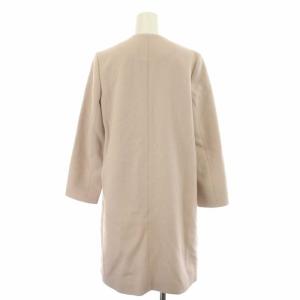 ANAYI ノーカラーコート ウール ミドル 38 M ピンクベージュ