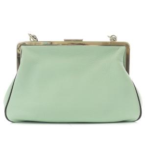 kate spade new york ワンショルダーバッグ ミニ がま口 レザー 黄緑 パステルグリーン