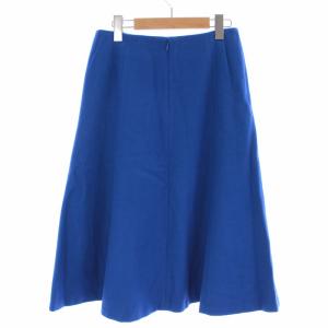ANAYI フレアスカート ひざ丈 ウール 38 ブルー