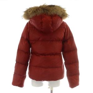 DUVETICA ダウンジャケット フード ファー アウター 38 M 赤 レッド