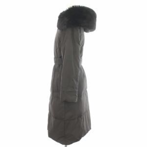 GRACE CONTINENTAL 20AW ファー付ロングダウンコート フード ロング 36 ブラック