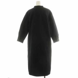 MHL. ワンピース  タイト プリーツ ギャザー ノーカラー ヘンリーネック ミモレ ロング 長袖 ウール 1 S グレー 595-1258505
