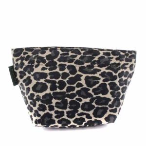 Hervé Chapelier ポーチ ナイロン レオパードヒョウ柄 ベージュグレー 黒 ブラック 927F-F29