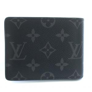 LOUIS VUITTON M62294 ポルトフォイユ スレンダー モノグラム エクリプス 二つ折り財布 黒