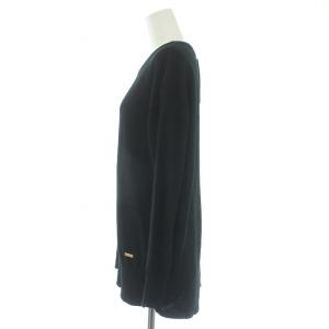 BLUE LABEL CRESTBRIDGE パーシャルチェックニット セーター 長袖 38 M 黒 ブラック