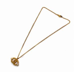 CHANEL 02A ココマーク ネックレス ペンダント フェイクパール ゴールド