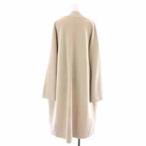 Spick&Span カーディガン ニット ロング 長袖 ショールカラー ウール 麻 リネン混 F ベージュ