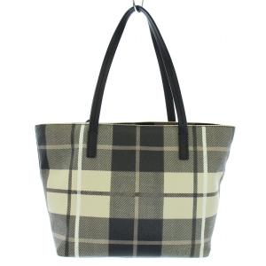 kate spade new york トートバッグ チェック チャーム付き ベージュ 黒 ブラック PXRU5754