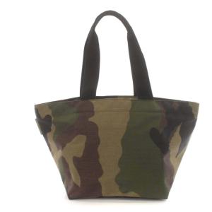 Hervé Chapelier 舟形 トートバッグ カモフラ 迷彩柄 ナイロン 鞄 カーキ