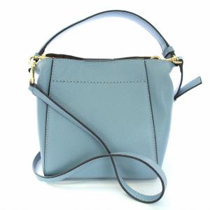 TORY BURCH MCGRAW SMALL ハンドバッグ ショルダーバッグ 2WAY レザー 水色
