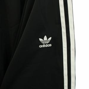 adidas Originals ロングサテンスカート LONG SATIN SKIRT ロング マキシ フレア イージー ロゴ刺繍 S 黒 ブラック 白 ホワイト