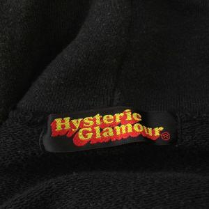 HYSTERIC GLAMOUR パーカー スウェット ジップアップ 長袖 F 黒 ブラック