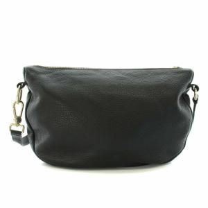 FURLA ショルダーバッグ レザー ロゴ箔押し 黒 ブラック ゴールド 00702209