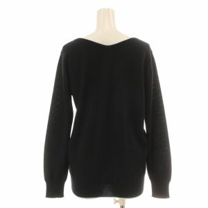 agnes b. ニット セーター 長袖 Vネック ウール 1 S 黒 ブラック