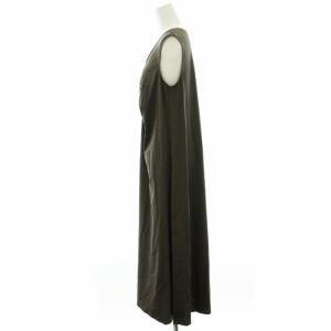 ANAYI 20SS ワンピース ロング マキシ ノースリーブ コットン Vネック 38 M 茶 ブラウン