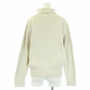 MHL. 22AW VINTAGE DRY COTTON ニット セーター 長袖 ハーフジップ 2 M 白 アイボリー