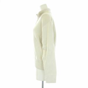 MHL. 22AW VINTAGE DRY COTTON ニット セーター 長袖 ハーフジップ 2 M 白 アイボリー
