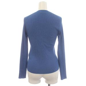 ANAYI 23AW カーディガン Vネック ニット アセテート 長袖 36 S 青 ブルー