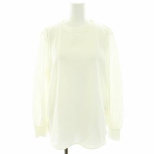 PONTE ロングスリーブ カットソー Tシャツ クルーネック 長袖 白 ホワイト 15122221037