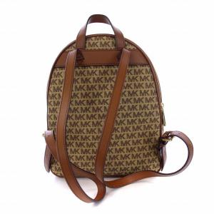 MICHAEL KORS BROOKLYN リュックサック デイバッグ バッグ MKロゴ 総柄 ベージュ ブラウン 茶