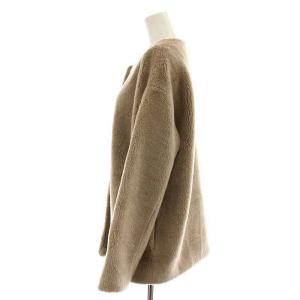 SHIPS ボアノーカラーショートコート ジャケット シングル ベージュ