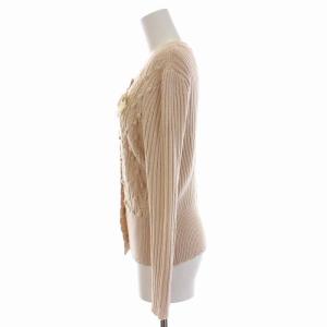 M'S GRACY カーディガン ニット リボン 長袖 38 M ピンクベージュ