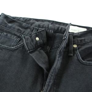 upper hights THE LADY セミボーイフレンド ストデニム パンツ ジーンズ カットオフ W22 黒 ブラック 860279